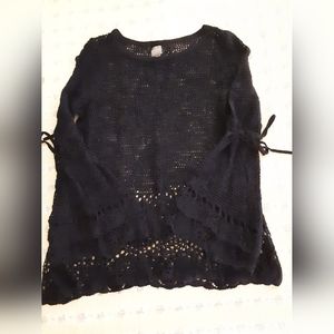 New York and Company Navy Lace Sweater